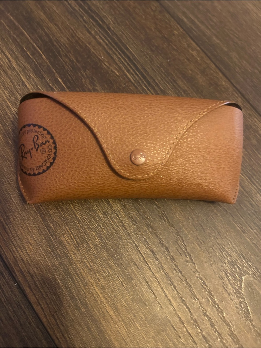 Ray-Ban Tan Brown Leather Sunglasses Case - Men Accessories